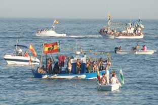 Estepona, processie virgen del Carmen